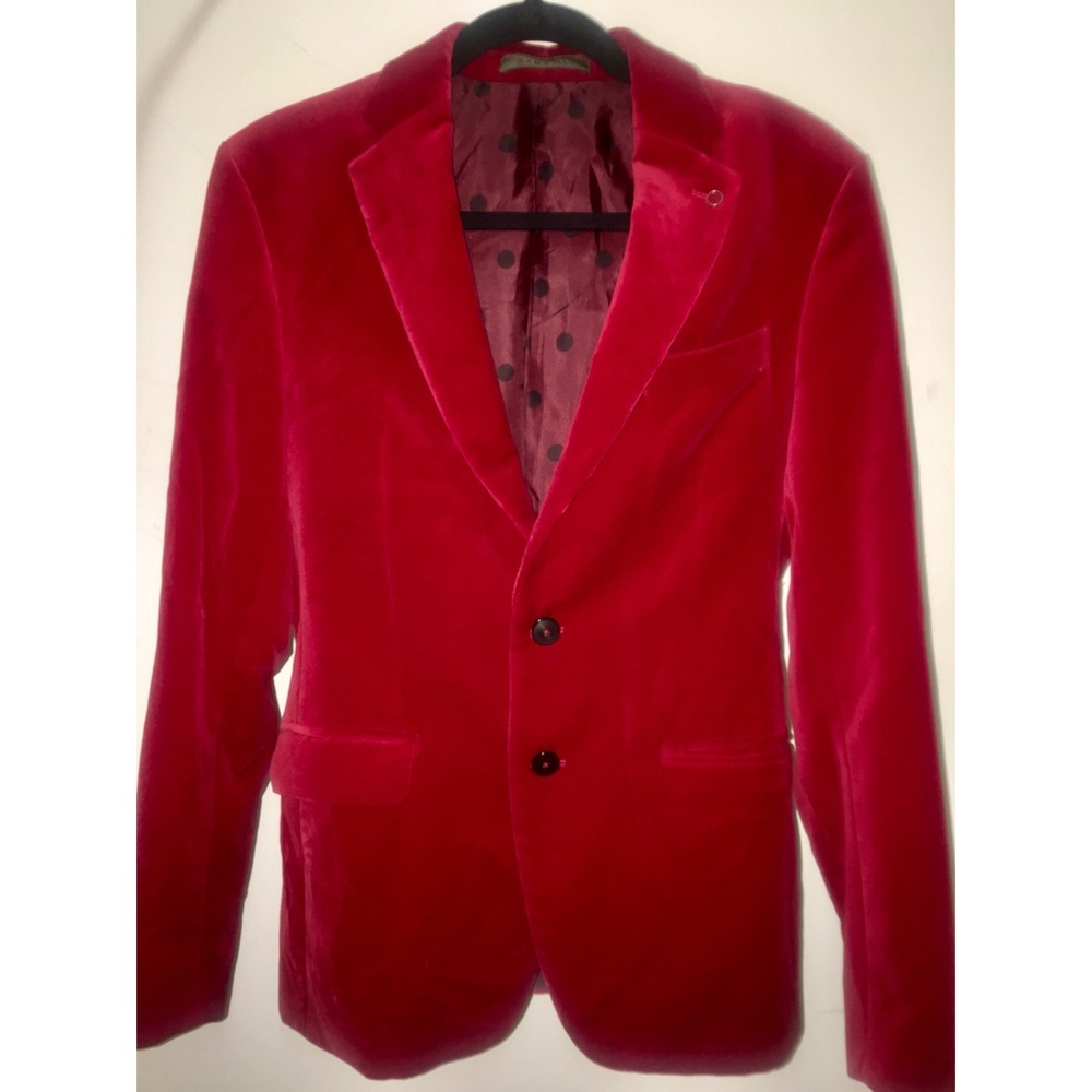 Zara Red Velvet Men’s Blazer